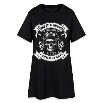 Sons of Alzheimer | Where is my bike? - Frauen T-Shirt-Kleid - Schwarz - Vorne