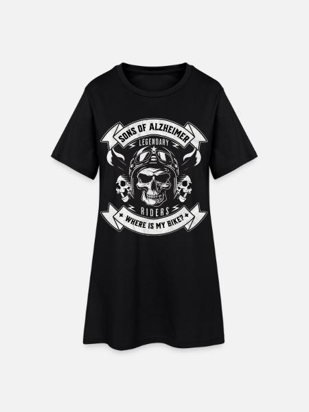 Fils d’Alzheimer | Où est mon vélo ? - Robe T-shirt Femme - noir