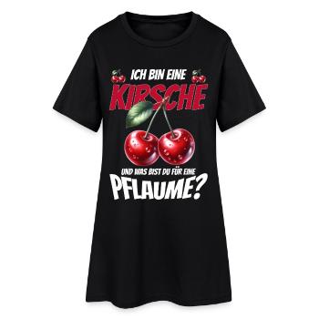 Kirsche Geschenk Pflaume Spruch Lustig Frauen - Frauen T-Shirt-Kleid - Schwarz - Vorne
