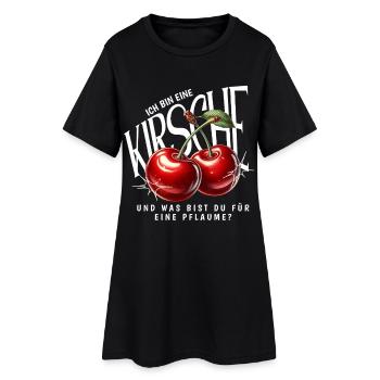 Kirsche Geschenk Pflaume Spruch Lustig Frauen - Frauen T-Shirt-Kleid - Schwarz - Vorne
