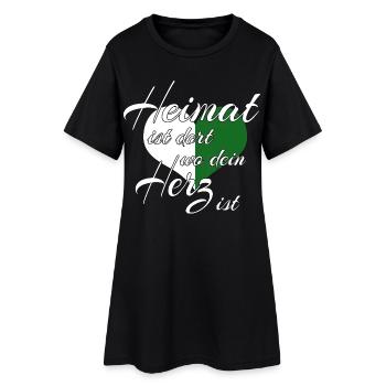 La maison est là où se trouve votre cœur - Saxe - Robe T-shirt Femme - noir - Devant