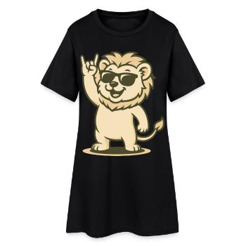 Rock 'n' Roar - Women’s T-Shirt Dress - black - Front
