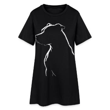 Pitbull Silhouett - Robe T-shirt Femme - noir - Devant