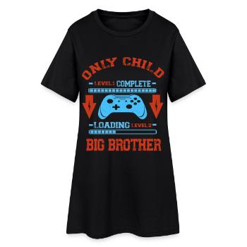 Only Child Level Complete - Laoding Level Big - Frauen T-Shirt-Kleid - Schwarz - Vorne