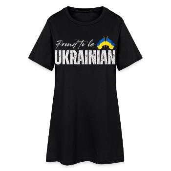 Fier Ukrainien, j’adore l’Ukraine - Robe T-shirt Femme - noir - Devant
