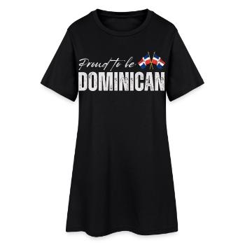 Stolzer Dominikaner - Frauen T-Shirt-Kleid - Schwarz - Vorne