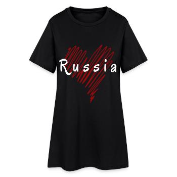 J’aime la Russie, la fierté russe - Robe T-shirt Femme - noir - Devant