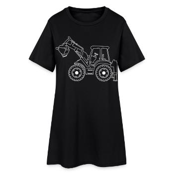 Excavatrice - Robe T-shirt Femme - noir - Devant