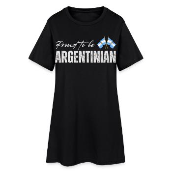 Stolzer Argentinier, ich liebe Argentinien - Frauen T-Shirt-Kleid - Schwarz - Vorne