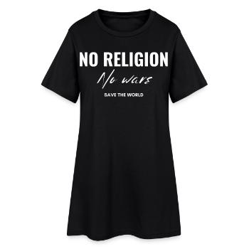 Pas de religions, pas de guerres - Robe T-shirt Femme - noir - Devant