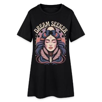 Dream Seeker Mystic Moon Phase Artwork - Robe T-shirt Femme - noir - Devant