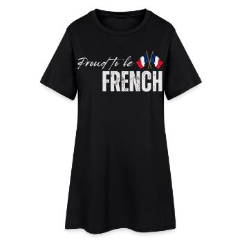 Proud French, I love France - Women’s T-Shirt Dress - black - Front