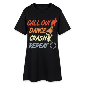 Citation de breakdance vintage - Robe T-shirt Femme - noir - Devant