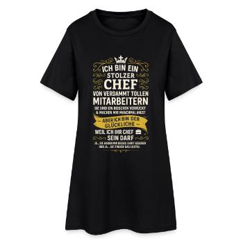 STOLZER CHEF VON VERDAMMT TOLLEN MITARBEITERN - Frauen T-Shirt-Kleid - Schwarz - Vorne