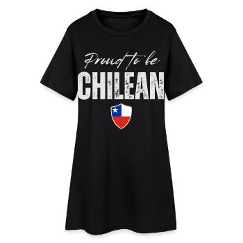 Fière chilienne, j’adore le Chili - Robe T-shirt Femme - noir - Devant