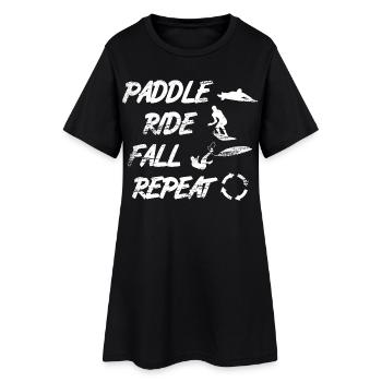 Balade en pagaie à l’automne - Robe T-shirt Femme - noir - Devant