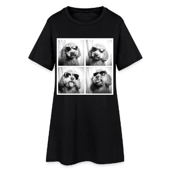 Photobooth pour chien – Cool Pup en t-shirt à lunettes de soleil - Robe T-shirt Femme - noir - Devant
