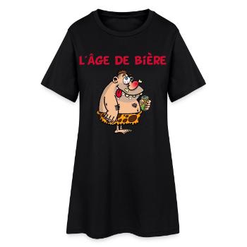 L'âge de bière - Robe T-shirt Femme - noir - Devant