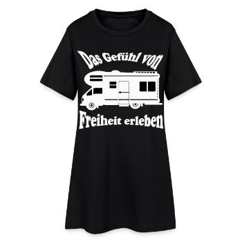 Camping-car , Découvrez le sentiment de liberté ...... - Robe T-shirt Femme - noir - Devant