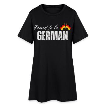 Fière allemande, j’adore l’Allemagne - Robe T-shirt Femme - noir - Devant