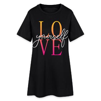 Aimez-vous / Selbstliebe / Liebe dich selbst - Robe T-shirt Femme - noir - Devant