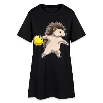 Hérisson Bowling Boule de bowling - Robe T-shirt Femme - noir - Devant