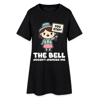 LA CLOCHE NE ME CONGÉDIE PAS - CADEAU DE L’ENSEIGNANT - Robe T-shirt Femme - noir - Devant