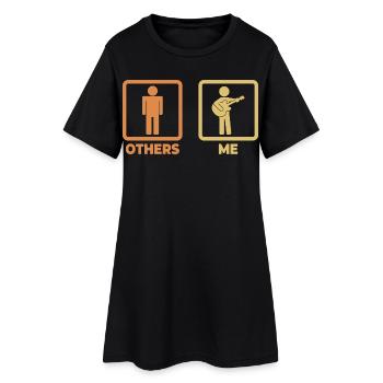 Figurine de guitariste - Robe T-shirt Femme - noir - Devant
