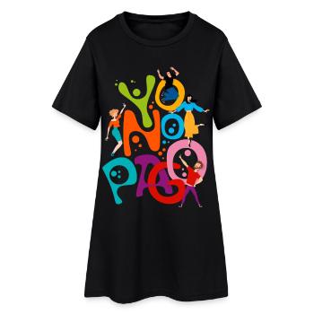 I don't pay - Women’s T-Shirt Dress - black - Front