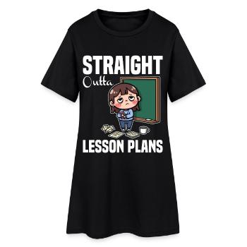 STRAIGHT OUTTA PLANS DE COURS - CADEAU POUR L’ENSEIGNANT - Robe T-shirt Femme - noir - Devant