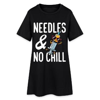 AIGUILLES ET PAS DE FROID - CADEAU INFIRMIÈRE - Robe T-shirt Femme - noir - Devant