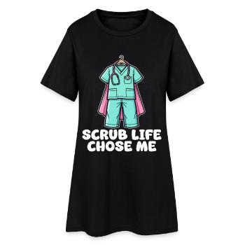 SCRUB LIFE CHOSEN ME - CADEAU INFIRMIÈRE - Robe T-shirt Femme - noir - Devant