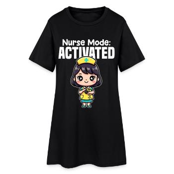 NURSE MODE ACTIVATED - NURSE GIFT - Women’s T-Shirt Dress - black - Front