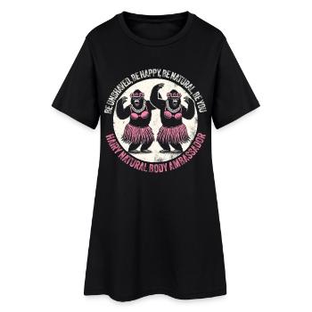 Hula Tänzer Gorilla Feier T-Shirt - Frauen T-Shirt-Kleid - Schwarz - Vorne