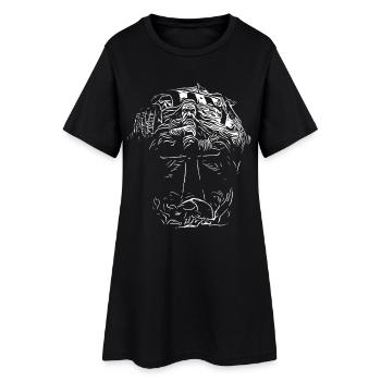 La puissance nordique - Robe T-shirt Femme - noir - Devant