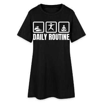 Yoga Lovers Daily Routine - Women’s T-Shirt Dress - black - Front