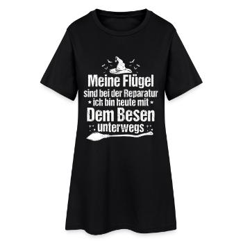 Halloween Mes ailes sont en réparation - Robe T-shirt Femme - noir - Devant