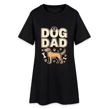 Dog dad & Hunde Papa für Gassirunden & Hundeliebe - Frauen T-Shirt-Kleid - Schwarz - Vorne