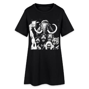 Savage Lion Pride Art numérique - Robe T-shirt Femme - noir - Devant
