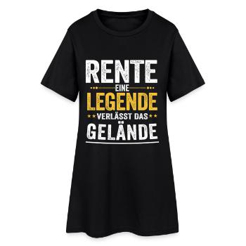 Eine Legende verlässt das Gelände for Retirees - Frauen T-Shirt-Kleid - Schwarz - Vorne
