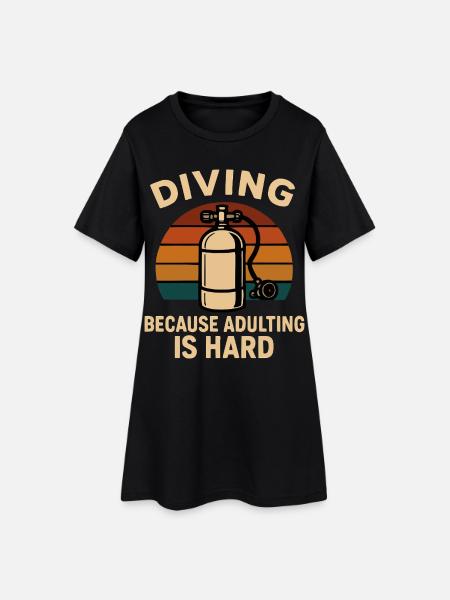 Diving Escape – Wenn Erwachsensein nervt - T-shirt kjole dame - sort
