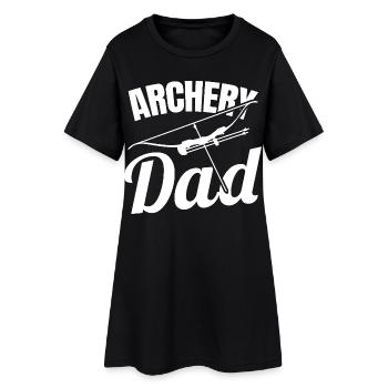 Père archer - Robe T-shirt Femme - noir - Devant