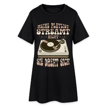 T-shirt pour platine vinyle Schallplatten - Robe T-shirt Femme - noir - Devant