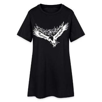 Flame Eagle - Women’s T-Shirt Dress - black - Front