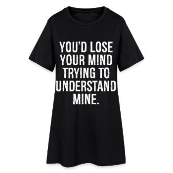 Tu perdrais la tête en essayant de comprendre la mienne - Robe T-shirt Femme - noir - Devant