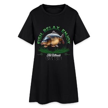 Carpe Fish Relax Enjoy - Robe T-shirt Femme - noir - Devant