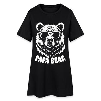 Papa Ours - Fête des Pères - Cadeau - Robe T-shirt Femme - noir - Devant