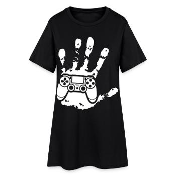 Le gamer qui est en toi (blanc) - Robe T-shirt Femme - noir - Devant