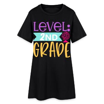 Niveau 2e année débloqué - Rentrée scolaire - Robe T-shirt Femme - noir - Devant