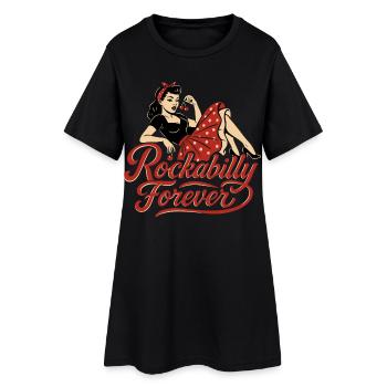 Rockabilly Forever Cherries Wife 50s Gift - Women’s T-Shirt Dress - black - Front